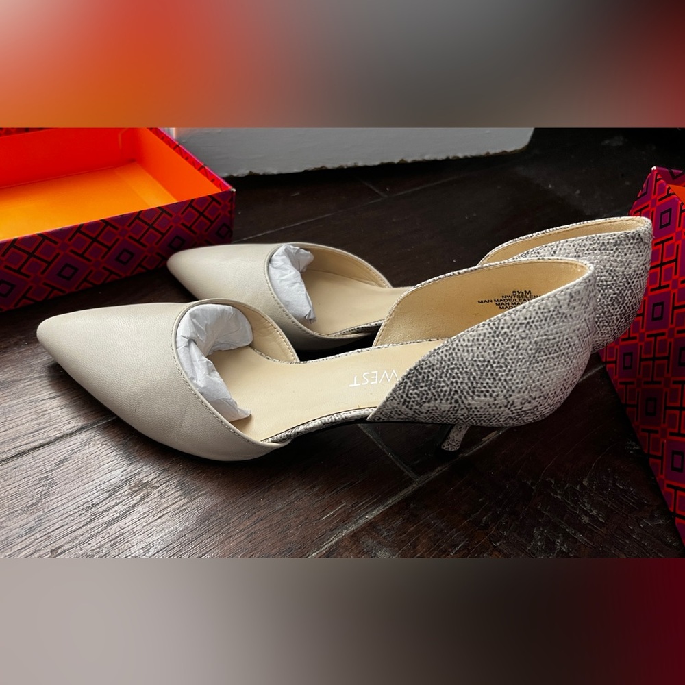 Nine West Selena Leather Low Heel Pump size 5.5